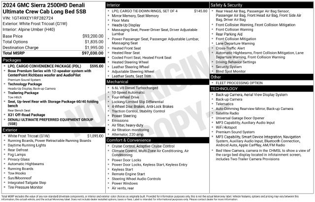 Used 2024 GMC Sierra 2500 Denali Ultimate AWD/4WD image 48