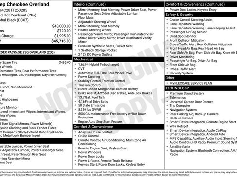 New 2026 Jeep Cherokee Overland AWD/4WD image 9