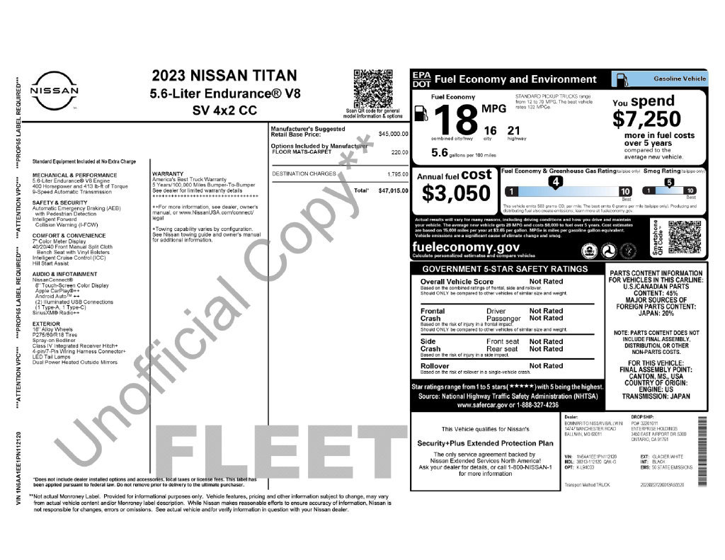 Certified 2023 Nissan Titan SV RWD image 29