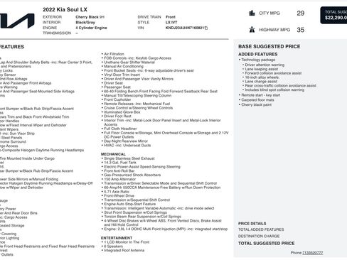 Used 2022 Kia Soul LX w/ Technology Package FWD image 3