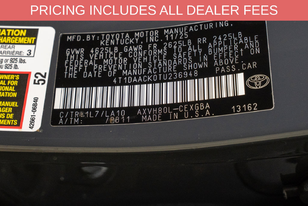 Certified 2026 Toyota Camry XLE FWD image 20