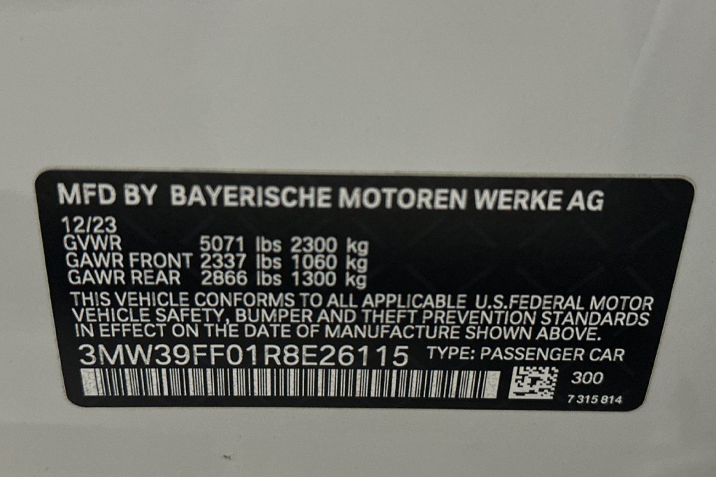 Certified 2024 BMW 330e w/ Convenience Package RWD image 34