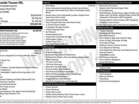 Used 2022 Hyundai Tucson SEL w/ Convenience Package image 10
