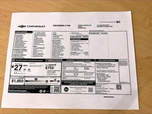 New 2026 Chevrolet Equinox LT w/ Safety and Technology Package FWD image 14