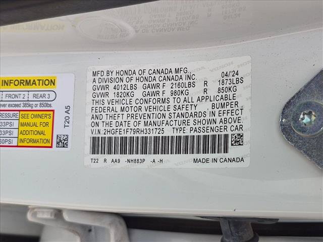 Used 2024 Honda Civic EX image 16