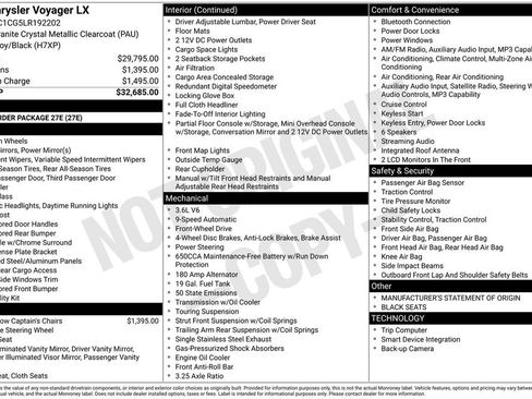 Used 2020 Chrysler Voyager LX FWD image 27