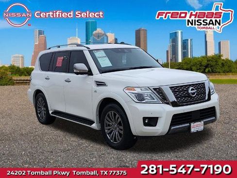 Certified 2019 Nissan Armada Platinum w/ Captain's Chairs Package image 1
