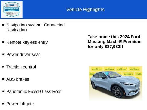Certified 2024 Ford Mustang Mach-E Premium AWD/4WD image 18