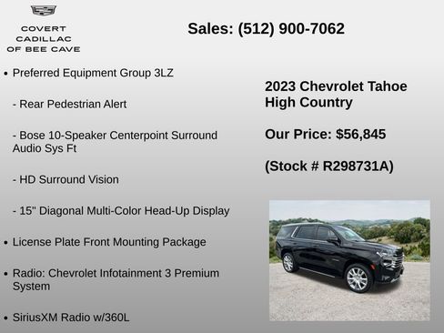 Used 2023 Chevrolet Tahoe High Country AWD/4WD image 30
