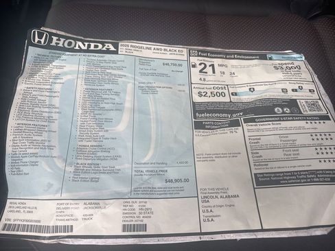 Used 2025 Honda Ridgeline Black Edition image 10