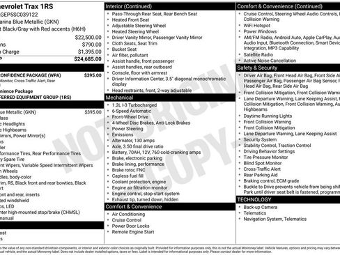 Certified 2025 Chevrolet Trax RS w/ Driver Confidence Package FWD image 6