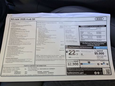 New 2025 Audi S5 Premium Plus image 18