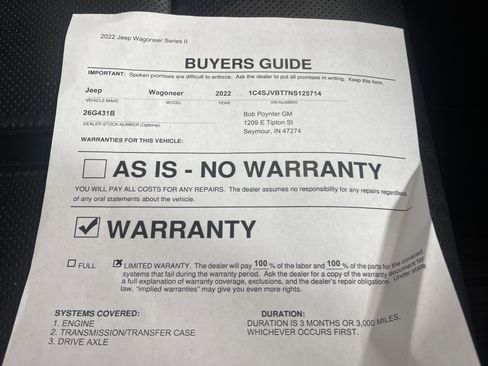 Used 2022 Jeep Wagoneer Series II w/ Premium Group I image 32