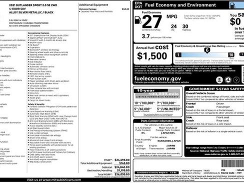 Used 2021 Mitsubishi Outlander Sport SE FWD image 4