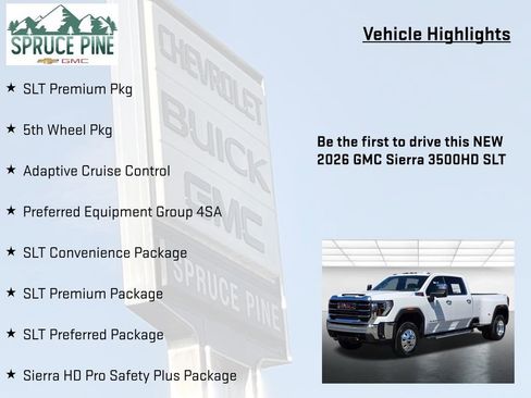 New 2026 GMC Sierra 3500 SLT w/ SLT Premium Package AWD/4WD image 5