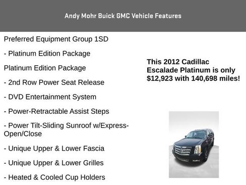Used 2012 Cadillac Escalade Platinum AWD/4WD image 8