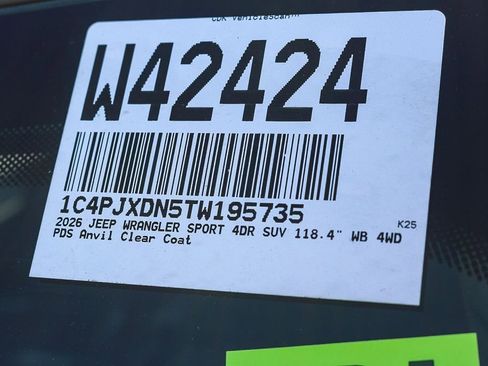 New 2026 Jeep Wrangler Sport S image 30