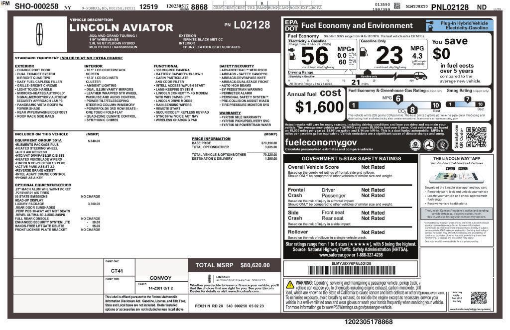 Used 2023 Lincoln Aviator Grand Touring w/ Equipment Group 301A AWD/4WD image 29
