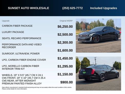 Used 2019 Cadillac CTS V w/ Carbon Fiber Package RWD image 22