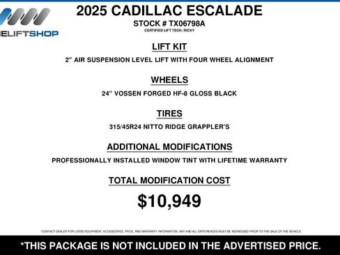 Used 2025 Cadillac Escalade Sport Platinum image 2