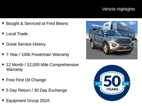 Certified 2022 Ford Explorer XLT w/ Equipment Group 202A image 7