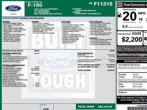 Used 2023 Ford F150 XLT w/ Equipment Group 302A High image 2