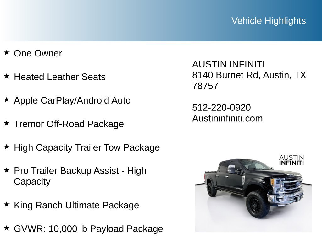 Used 2022 Ford F250 King Ranch w/ Tremor Off-Road Package AWD/4WD image 10
