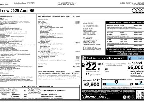New 2025 Audi S5 Premium Plus image 5