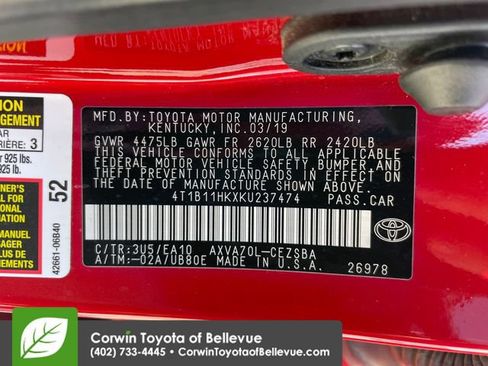 Used 2019 Toyota Camry SE w/ Convenience Package FWD image 23