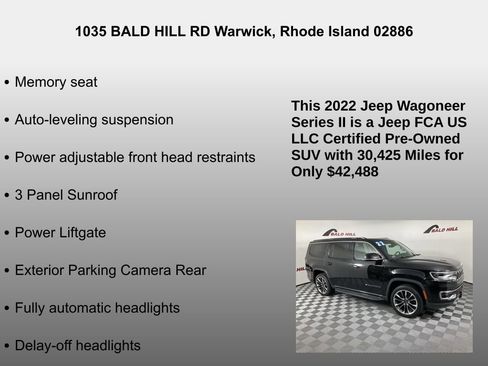 Used 2022 Jeep Wagoneer Series II w/ Premium Group I image 20