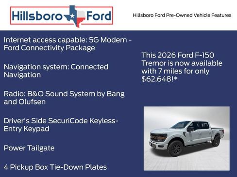 Used 2026 Ford F150 Tremor w/ Bed Utility Package AWD/4WD image 13