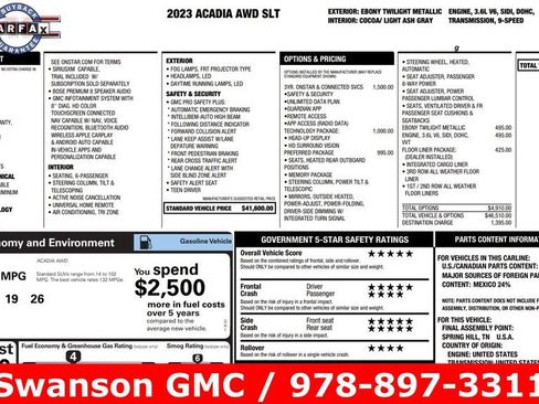 Certified 2023 GMC Acadia SLT w/ Technology Package image 3
