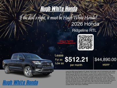 New 2026 Honda Ridgeline RTL