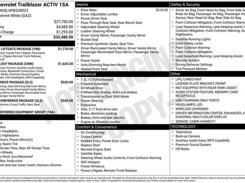 Used 2023 Chevrolet TrailBlazer ACTIV w/ Sun and Liftgate Package AWD/4WD image 41