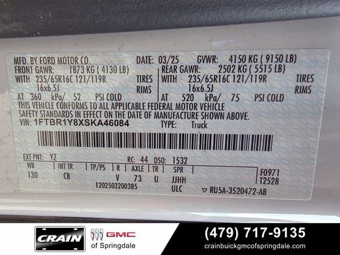 Used 2025 Ford Transit 250 Low Roof w/ Exterior Upgrade Package RWD image 33