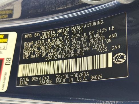 Certified 2024 Lexus ES 350 w/ Premium Package FWD image 25