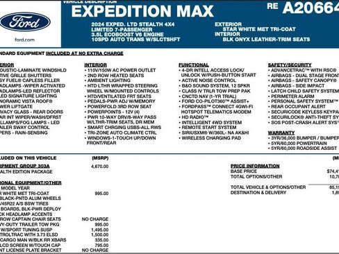 Used 2024 Ford Expedition Max Limited AWD/4WD image 2