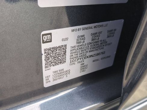 Used 2022 Chevrolet Silverado 1500 Custom Trail Boss AWD/4WD image 31
