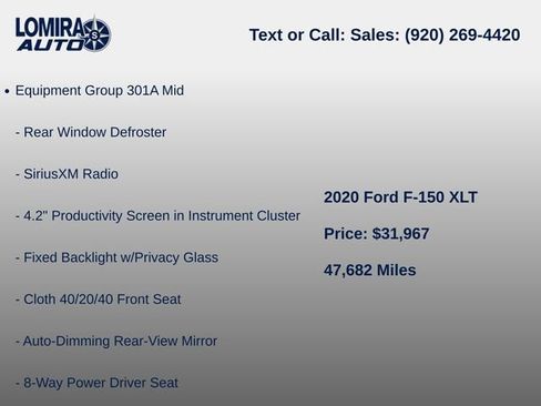 Used 2020 Ford F150 XLT w/ Equipment Group 301A Mid AWD/4WD image 6