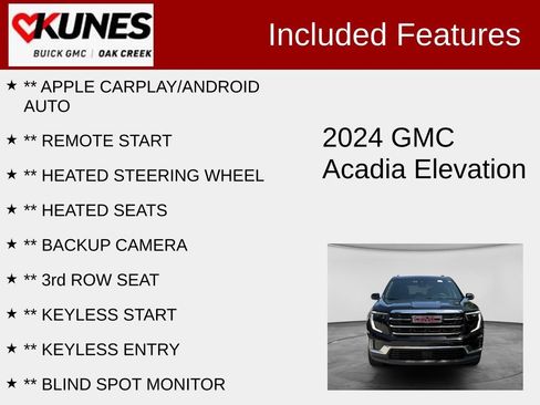 Used 2024 GMC Acadia Elevation AWD/4WD image 2