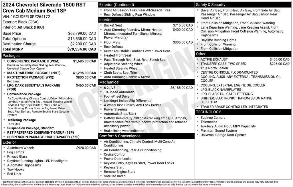 Used 2024 Chevrolet Silverado 1500 RST w/ Convenience Package II AWD/4WD image 6