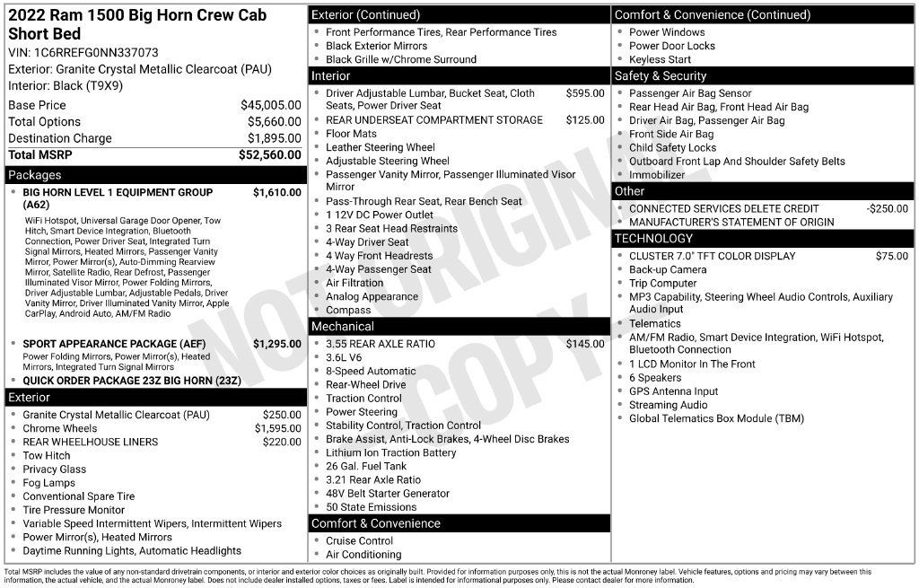 Used 2022 RAM 1500 Big Horn RWD image 2