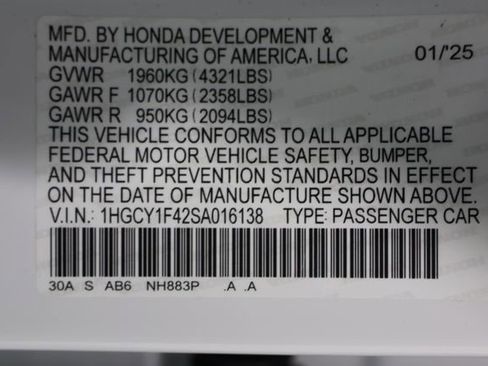 Certified 2025 Honda Accord SE image 30