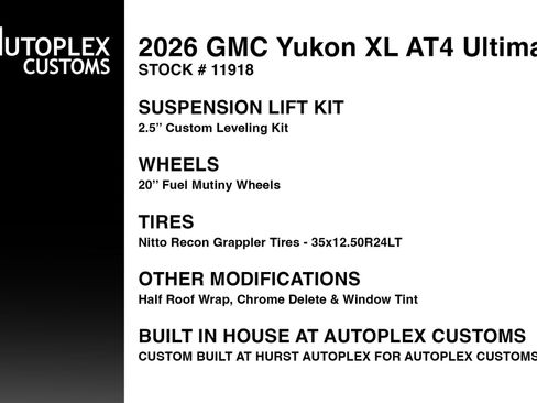 Used 2026 GMC Yukon XL AT4 Ultimate w/ LPO, Illumination Package AWD/4WD image 2