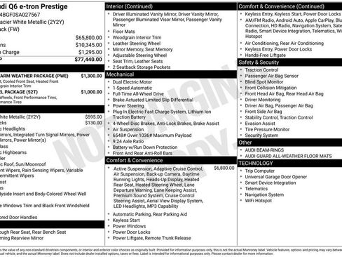 Used 2025 Audi Q6 e-tron Prestige w/ Black Warm Weather Package image 24