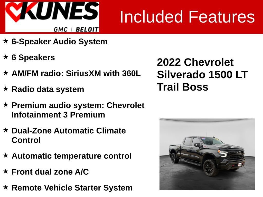 Used 2022 Chevrolet Silverado 1500 LT Trail Boss w/ Convenience Package II AWD/4WD image 3