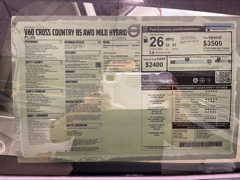 New 2026 Volvo V60 B5 Cross Country Plus w/ Protection Package Premier AWD/4WD image 14