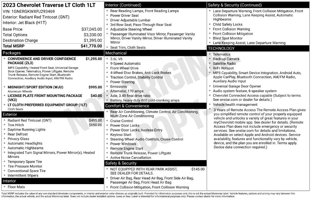 Certified 2023 Chevrolet Traverse LT FWD image 11