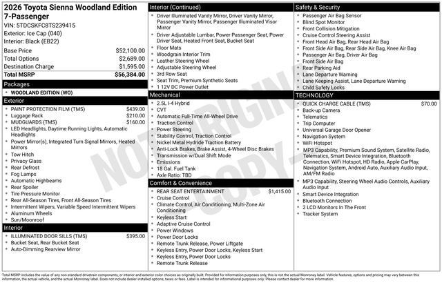 Used 2026 Toyota Sienna XLE Woodland Edition AWD/4WD image 8