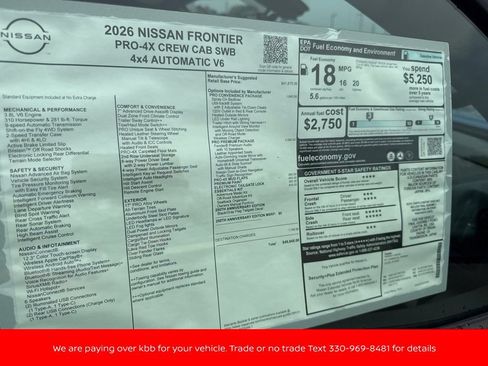 New 2026 Nissan Frontier PRO-4X w/ Pro Premium Package AWD/4WD image 39